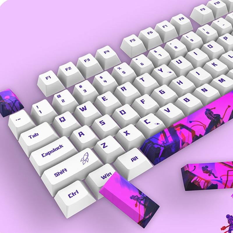 Height Keycaps for 108-Key 5-Side Dye Sublimation PBT Mechanical Keyboard Keycap Fit For 61 64 84 87 96 98 Keypad