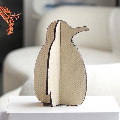 Kreative Abstrakte Leder Tier Pinguin Ornamente Modern Minimalistisch Modellraum Kunst Design Wohnzimmer Bücherregal Dekorationen