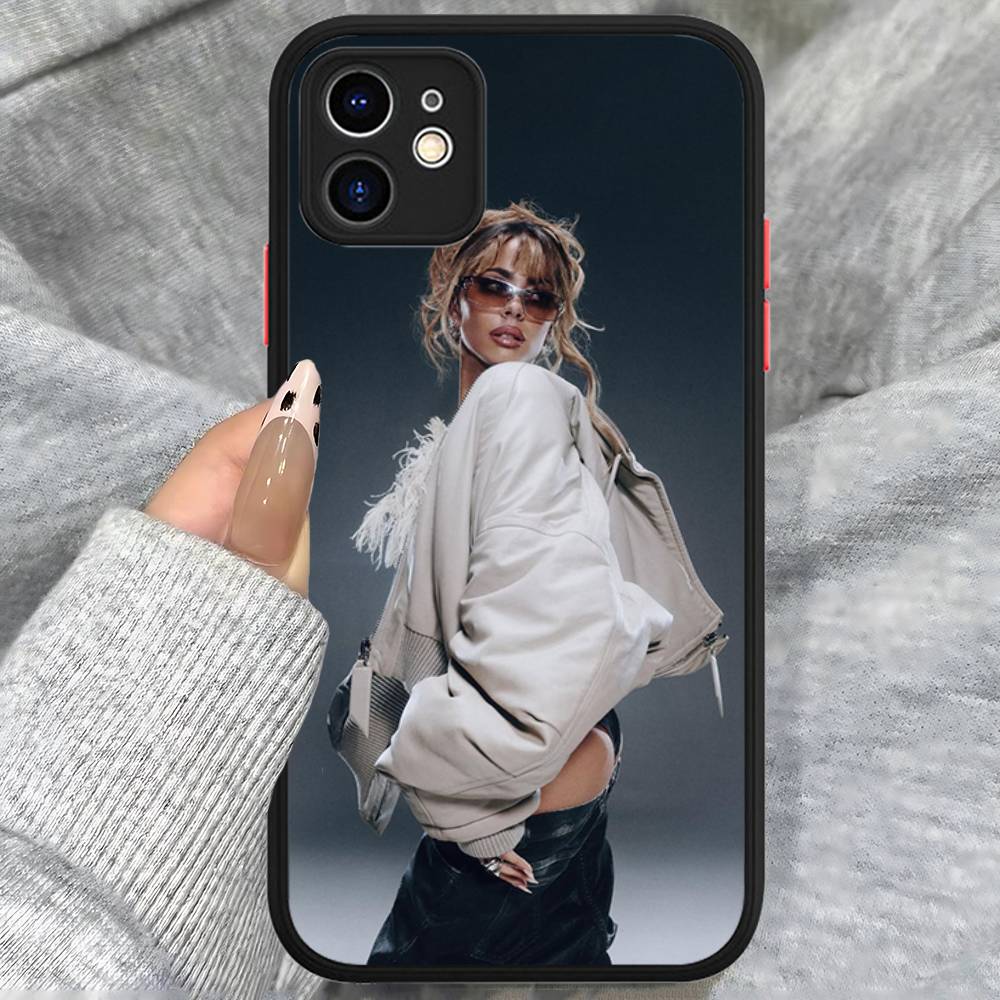 Singer T-TINI M-Martina Stoessel Phone Case For IPhone 16 15 14 13 12 11 Pro Max Plus X XS MAX Black Matte Phone Fundas
