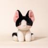 Cute Sitting Stuffed Devon Rex Stuffed Animal Cat Plush Doll Siamese Cat Plush  Home Decor