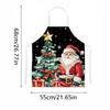1PC Cartoon Print Waterproof Apron Protective Party Breathable Kitchen Adjustable Santa Claus Stain-Resistant 68x55cm