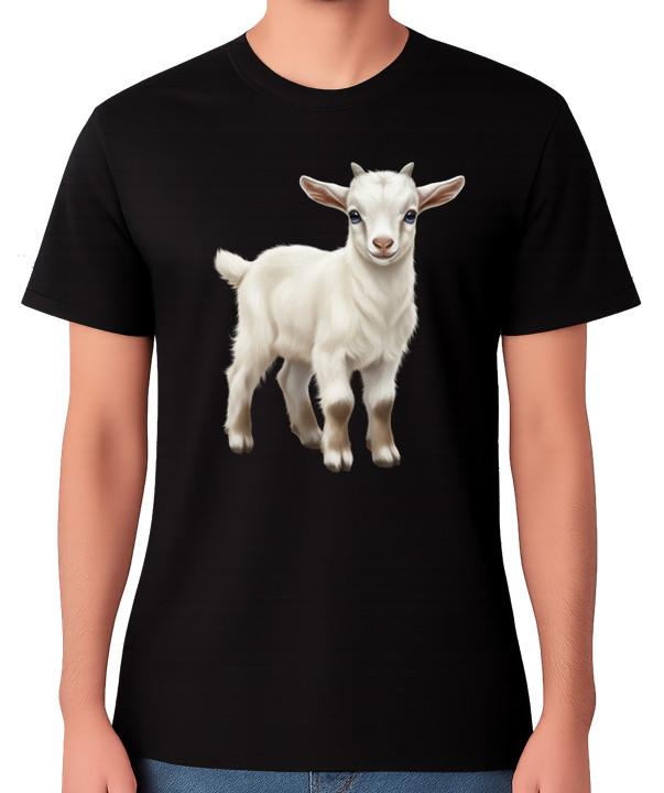 Cute Baby Goat Farm Animal Illustration T-Shirt Country Ranch Gift Unisex Tee S