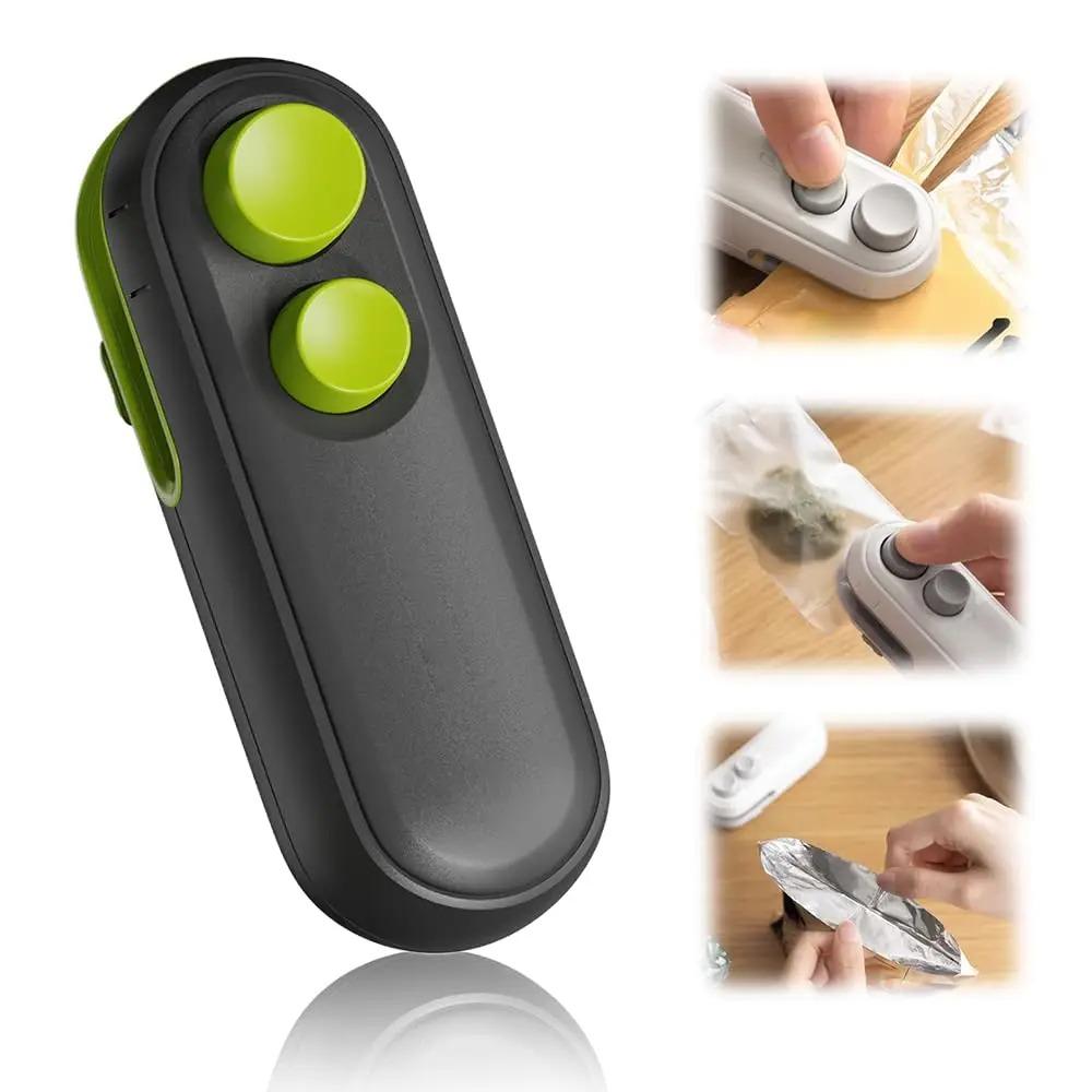2 In 1 Mini Heat Bag Sealing Machine Moisture-Proof Food Sealer Clip  Candy