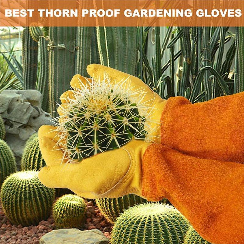 AAAF Thorn-Proof Rose Pruning Gloves Long Gardening-Gloves Heavy Duty Gauntlet-M For Men/Women