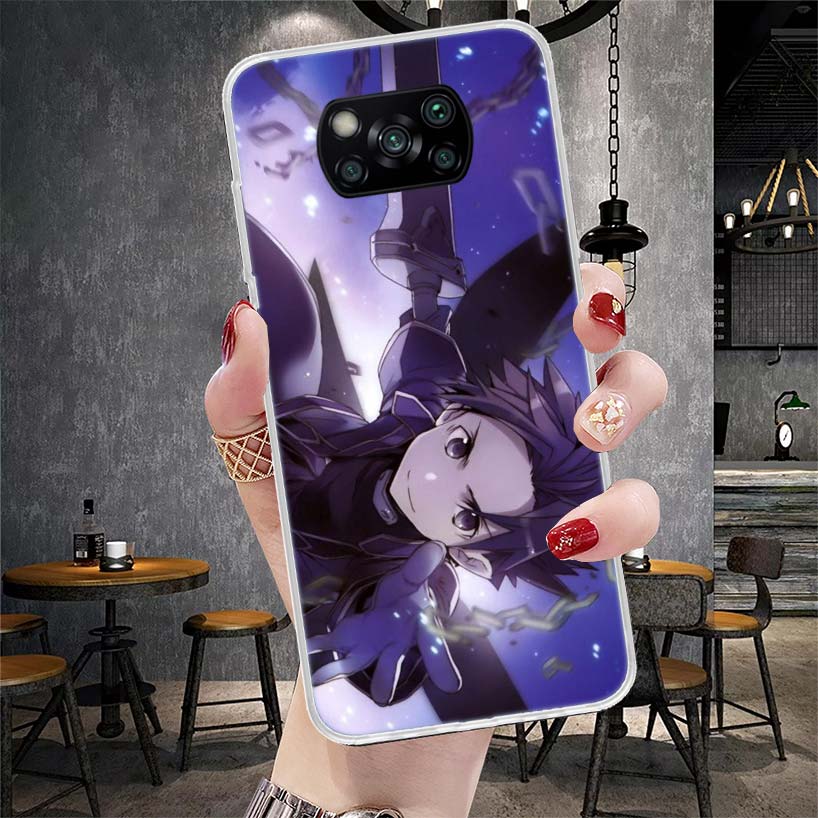 Sword Art Online Anime Soft Phone Case For Xiaomi Redmi 15C 15 13C 13 Poco X5 X6 X7 F7 Ultra M7 12C 12 10 10C 9C 9A 9T 9 Fundas