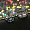 Silver Retro Punk Boho Ring Set 08
