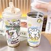 Line Puppy Large Capacity Thermos Cup Female Student Lock Cold Cold Cup Special Stainless Steel Water Cup for School High Value