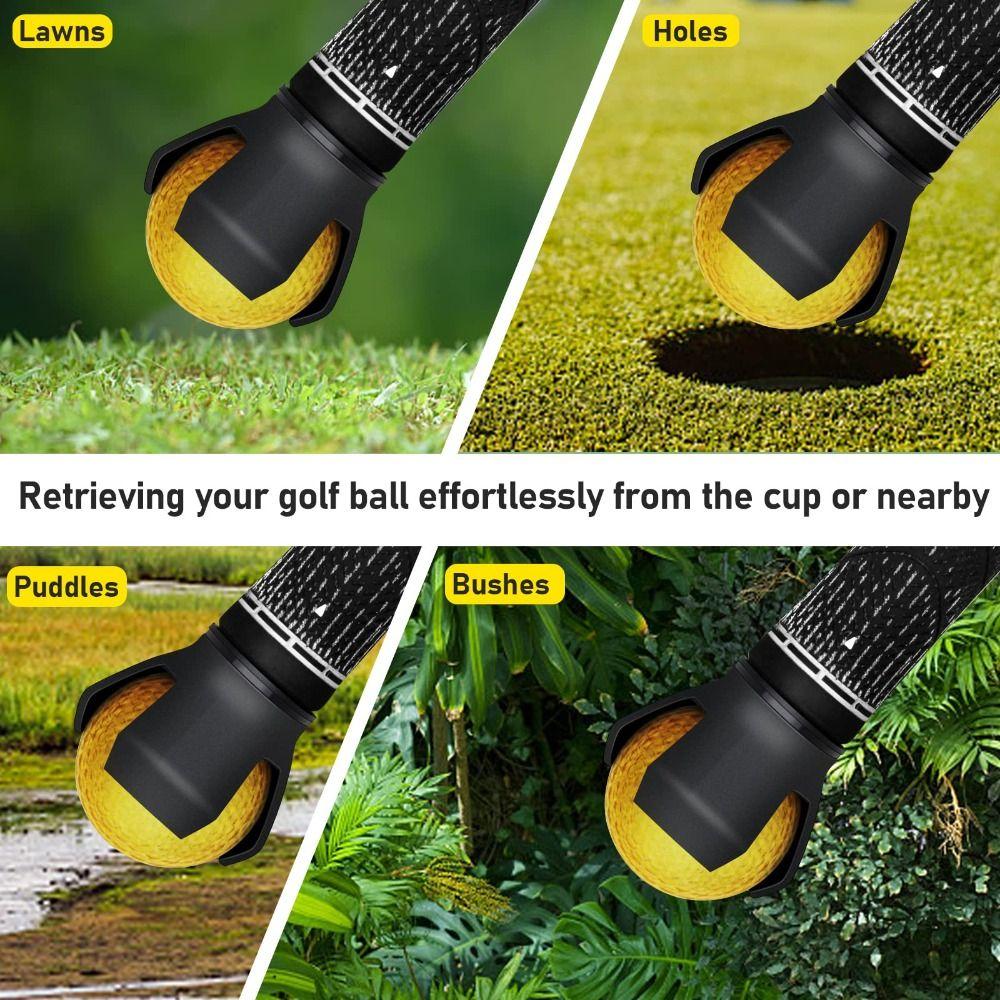 Quick Install Ball Grabber Picker 3-Prong Design Golf Ball Grabber Golf Pick Up Tool  For Seniors