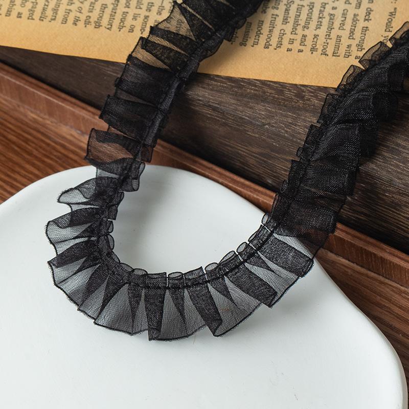 2Meters Black Lace Ribbons Trim For Party Dress Decor Fabric DIY Apparel Sewing Supplies Clothing Collar Cuff Needlework Crafts