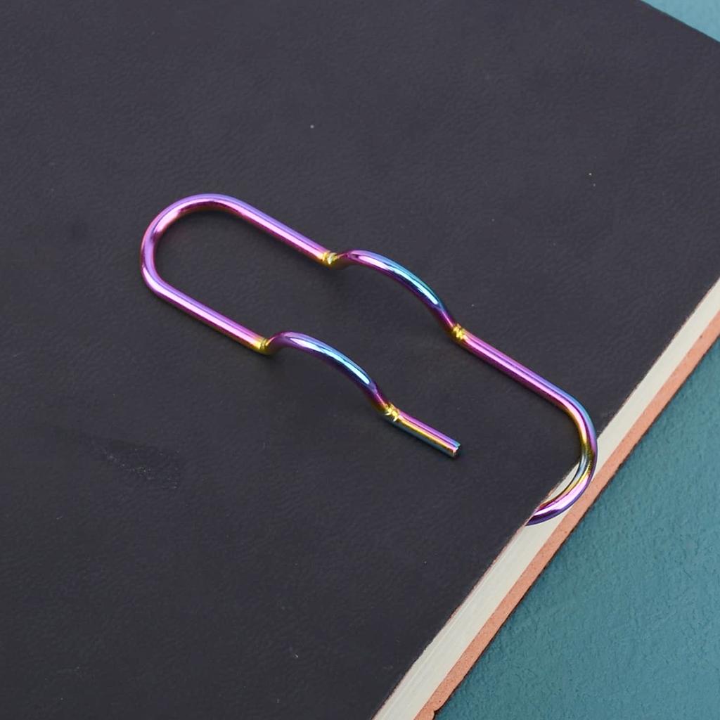 Iridescent Metal Pen Clip - Creative Stylish Portable Notebook Journal Accessory Office School Stationery Clip School Supplies