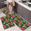 Retro Floral Rug For Kitchen Floor Chinese Style Flower Carpet Runner Home 40x60cm 40x120cm 2 Pieces Laundry Mats Absorbent Non-slip Chair Mat