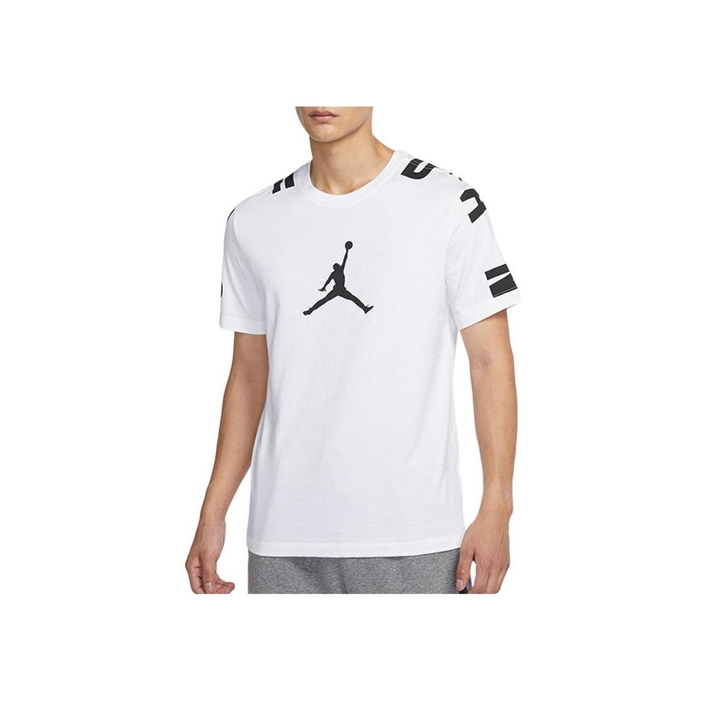 Jordan Casual Sports Crew Neck Pullover Short Sleeve T-Shirt Men Tops White CZ2490-100