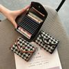 Women Houndstooth RFID Card Holder Wallet Accordion Credit Card Case Large Capacity Coin Purse Mini Organizer Wallet