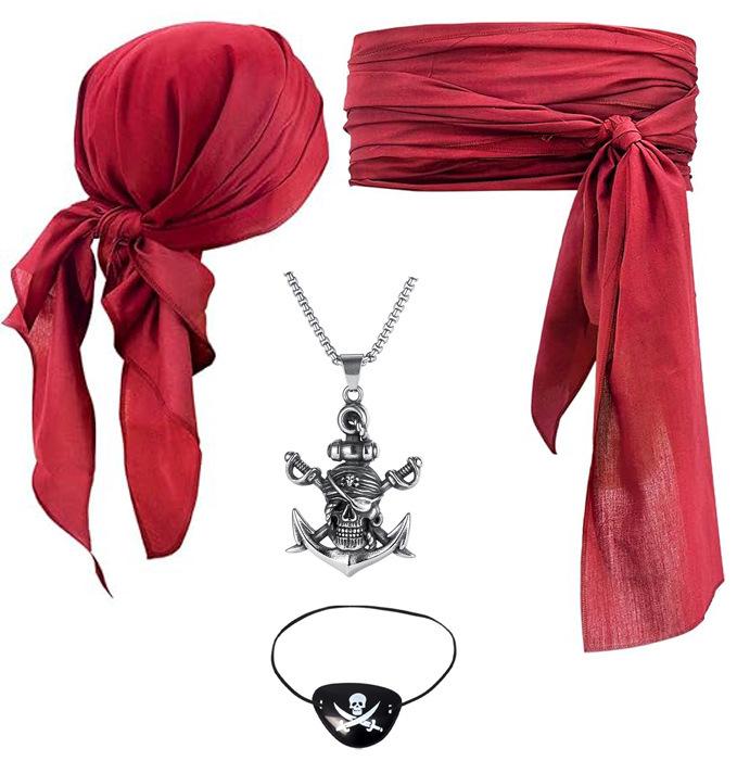 

Костюм пирата на Хэллоуин: Средневековый Ренессанс Бандана и Поясной наряд One size