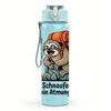 1PC Backpack Sloth German Quote Graphic,750ml Color Plastic Sports Water Bottle,Leakproof Flip Straw Lid,Suitable for Sports Office Home Use