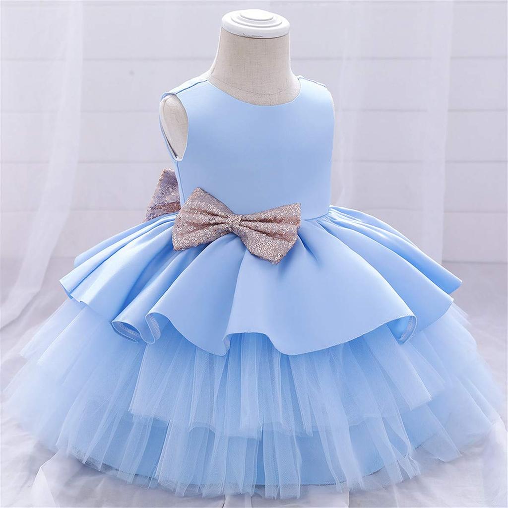 PAPA KIDS Baby Ceremony Kindergarten Entrance Princess Formal Dress for Baby Shower Baby Shower Wedding Birthday Commemorative Photo Dress Dress,
