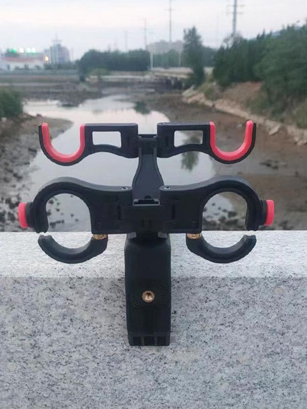 Double Pole Boat Fishing Rods Holder Sea Fishing Stand Foldable Fishing Pole Bracket 90 Degree Adjustable Fishing Pole Support