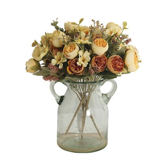 Flowers Real Like Faux Silk Flower Arrangements Mixed Fake Rose Hydrangea Bouquet