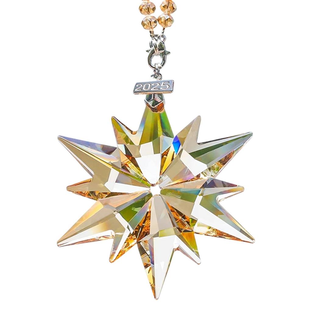 Crystal Snowflake Suncatcher Decorative Crystal Snowflake Star Pendant Suncatcher