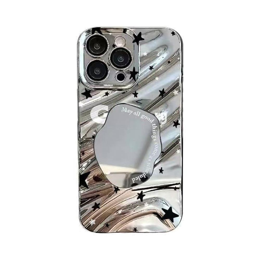 Husă Telefon Oglindă pentru iPhone 16 11 13 14 pentru 16 Pro 12 13 15 16 Pro Max pentru Samsung A15 A16 A35 A55 Husă Telefon Drăguță Nor Floare Cățeluș Galvanizată
