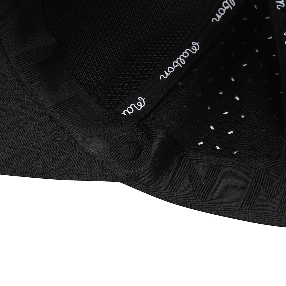 MALBON GOLF Malbon Lettering Perforated Ball Cap Black