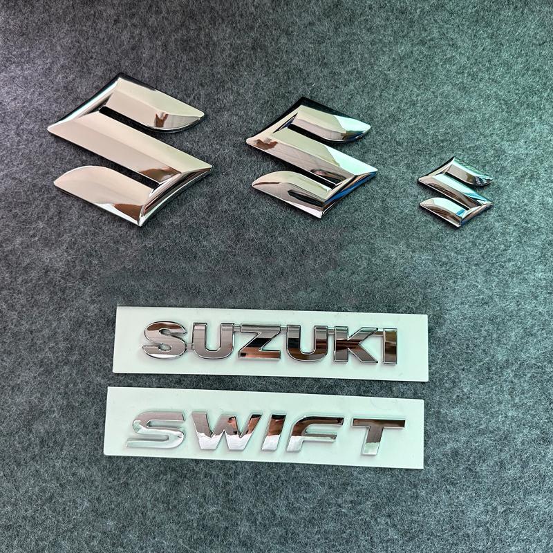 4ks 5ks Suzuki Swift plastová přední zadní auto 3D nálepka na volant dekorace upraveným písmenem
