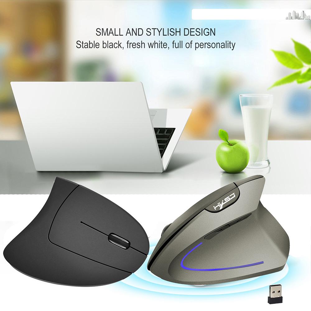 HXSJ Wireless Mouse Vertical Mice Ergonomic Rechargeable 3 DPI Optional Adjustable 2400 DPI Mouse