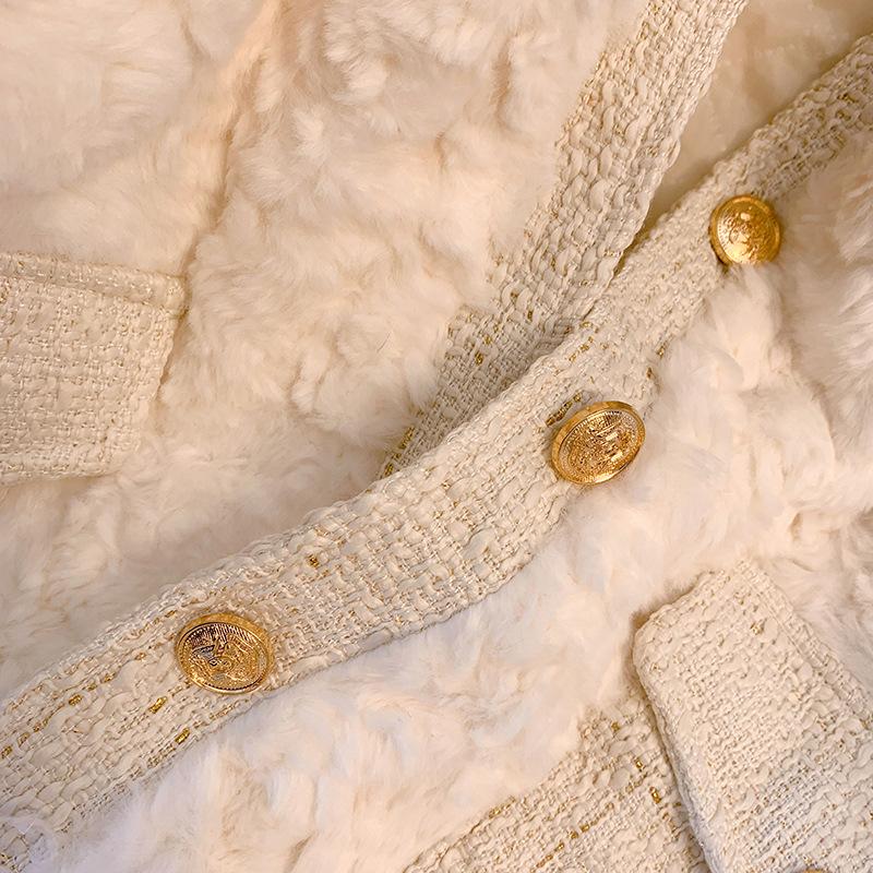 New Korean Simple Coat Women's Knitting Sweater Cute Winter Sweater Plush Lace Coat Girls' Loose Casual Coat Charming Knitting Women's Top Luxury