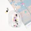 Clear PVC Miniature Doll Storage Bag Transparent Figure Display Bag with Keyring For Travel And Shopping Trips
