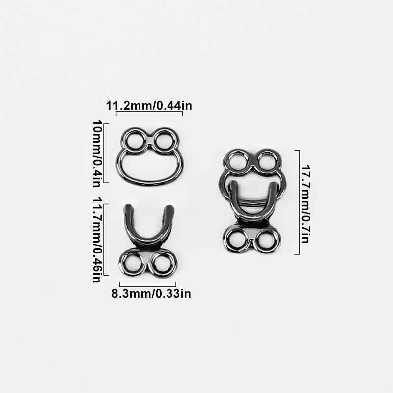 

10 пар крючков для воротника, пуговицы, металл, невидимые пуговицы для ветровки, брюк, невидимые крючки для одежды, пальто, 3 размера 18mm чёрный