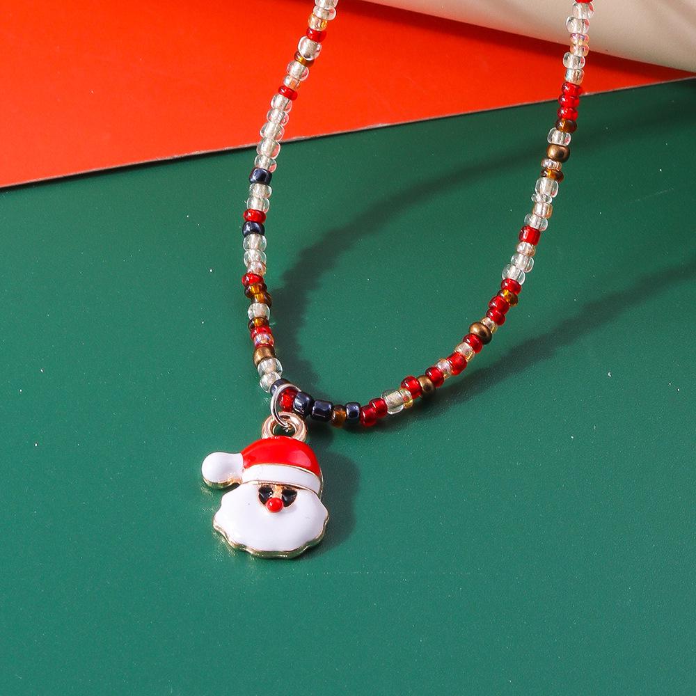 

Christmas Seed Bead Necklace Set: Fashionable, Unique Clavicle Jewelry Design