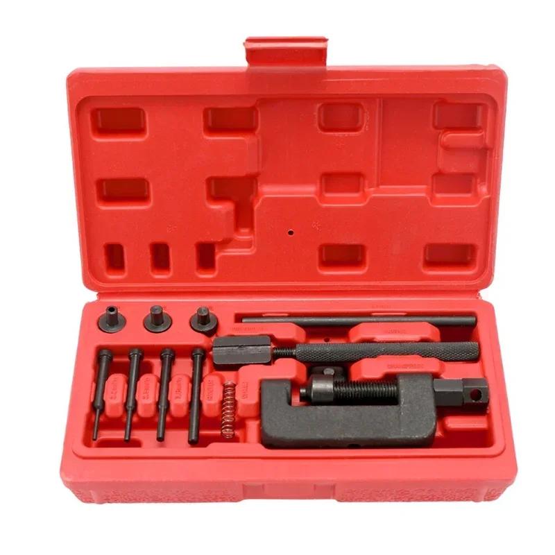 

Universal Motorcycle Chain Tool Kit - Chain Breaker, Splitter & Riveter for 35-630 Drive Cam Chains (Bike Repair Essentials)