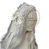 Lace Bowknot Hairband with Angel Wing Anime Theme Event Lace Ruffle Trim Headband For Roleplay Parties And Costume