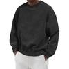 Men's Vintage Cotton Long Sleeve Round Neck Shirt Casual Daily Top