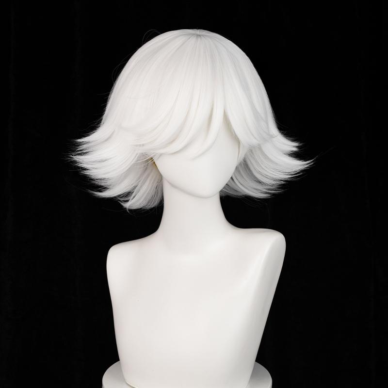 Anime Mi Zu Ki Cosplay Wig 33cm Short Pure White Wig Cosplay Anime Cosplay Wigs Heat Resistant Synthetic Wigs Hair
