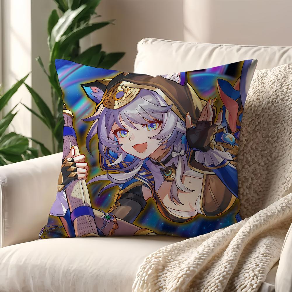 Game Cipher Game Honkai Star Rail Cushion Cover Pillow Cover Decoration Room Home Sofa Living Office Car Nordic Simplicity