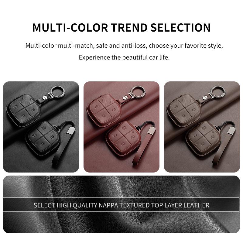 Lynk & Co 08 Key Case: High-End Genuine Leather Shell for Men & Women