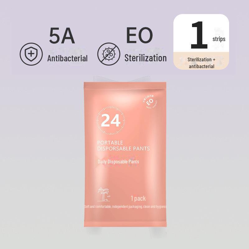 Women's Sterile Disposable Cotton Underwear - Individually Wrapped for Maternity, Travel, Salon Use