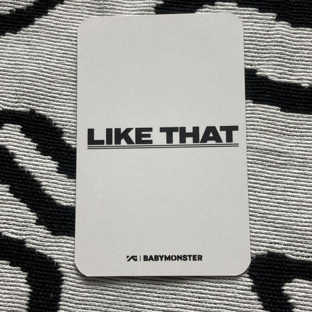 [USED] Chiquita like that BABYMONSTER Sanok Trading Card