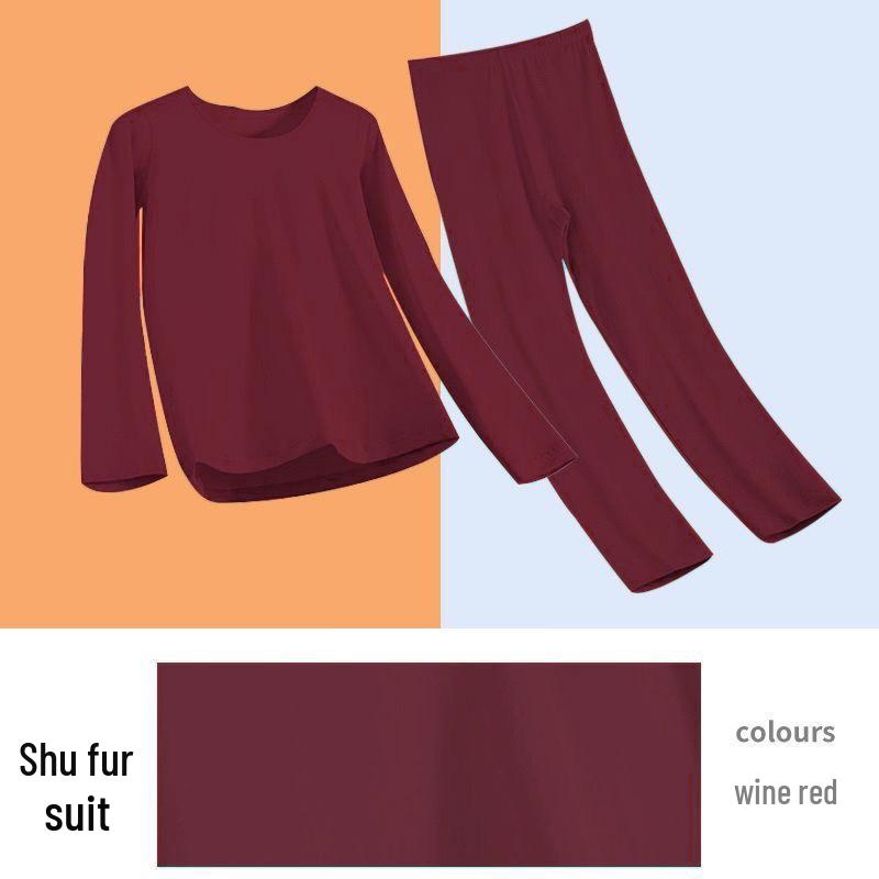 2025 Winter Damen Samt Warmes Unterwäsche-Set - Enganliegend, Elastisch, Einteilig für Herbst & Winter