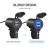 Motorcycle Dual USB Charger Waterproof Cell 4.2A Quick Charger Autocycle USB Socket With Voltmeter Accessories Dual Aperture