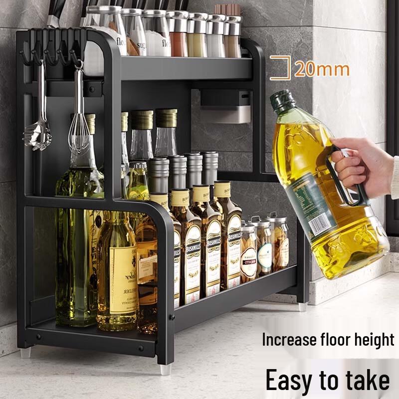 Stainless Steel 3-Tier Kitchen Countertop Storage Rack