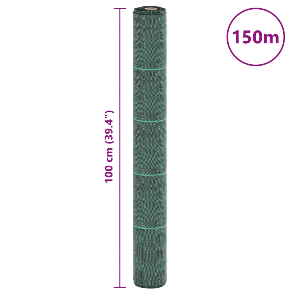 Vidaxl Agrowłóknina Antychwastowa, Zielona, 1X150 M, Pp