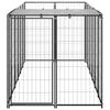 VidaXL Chenil Noir 330x110x110 cm Acier Cage pour Chien Chiots Extérieur 150782