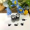 Cute Cartoon Stamps Lovely Small Black Cat Stamp DIY Scrapbooking Decoration Diary Collage Stationery