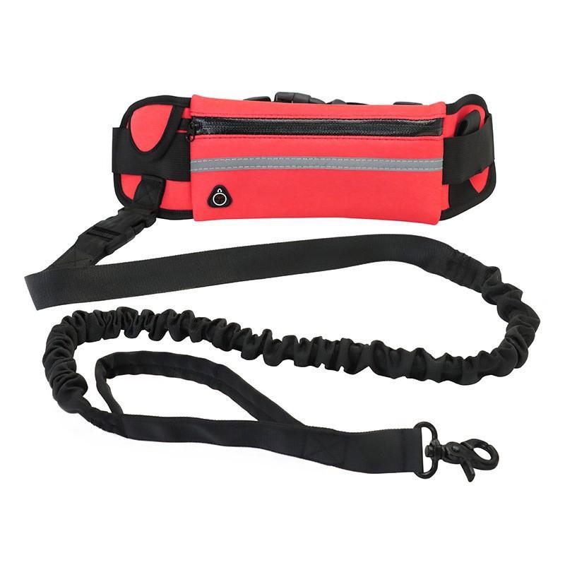 Guinzaglio per cani a mani libere per correre e camminare, guinzaglio riflettente con marsupio, cintura elastica retrattile, corda di trazione per cani, prodotti per animali domestici