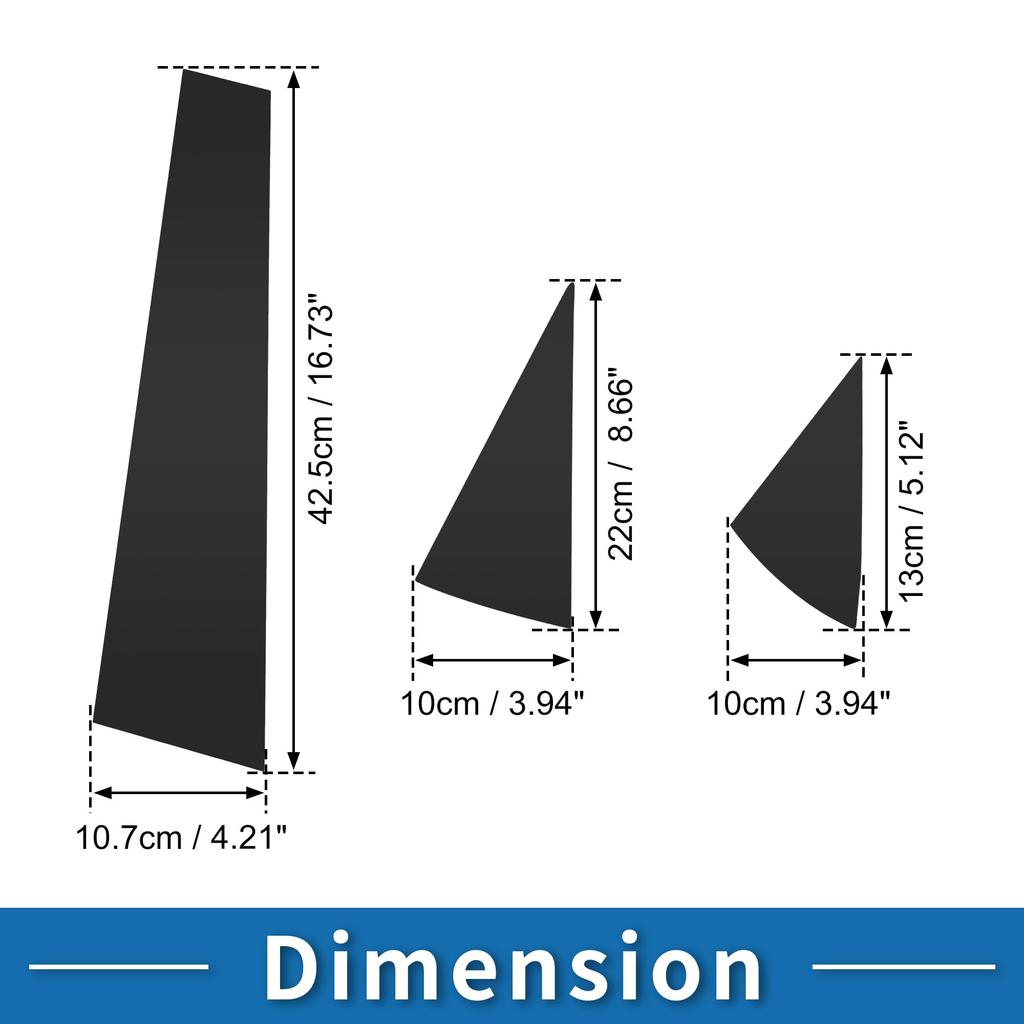 ABSOPRO Türsäulen Fensterzierleisten Aufkleber Säulenverkleidung Tür Außen Abdeckungen für VW Polo MK5 Schwarz Kratzfest 2011-2018,