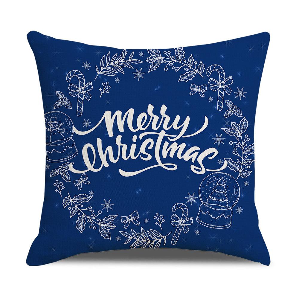 New Mixed Color Christmas Pillow Sofa Cushion Cover Peach Skin Lumbar Cushion Household Products