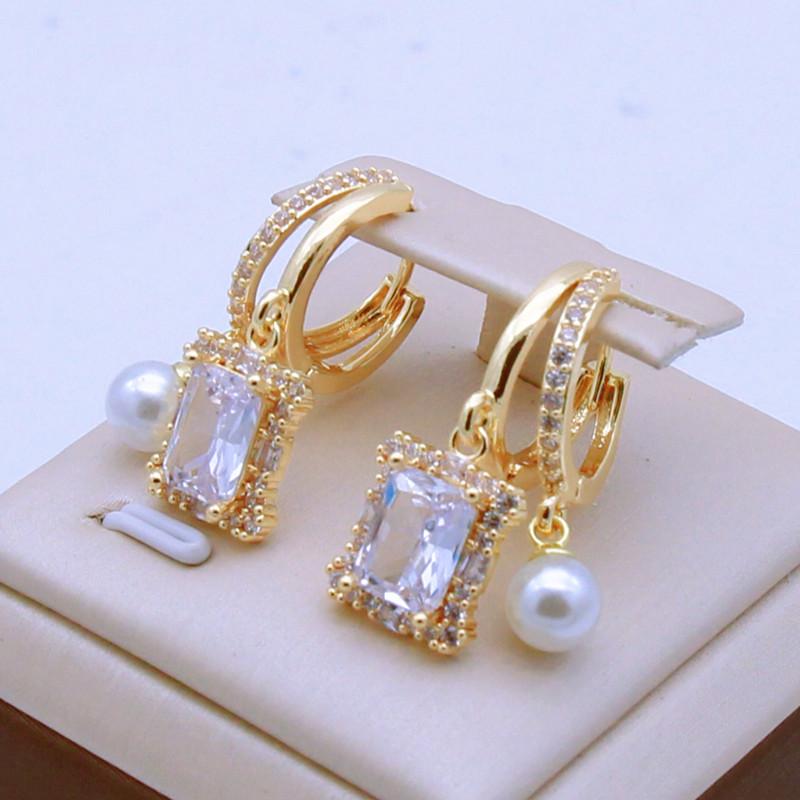 

Персонализированные прямоугольные серьги-капли для женщин, новинка 2024 года, модные серьги с кубическим цирконием, модные вечерние ювелирные аксессуары