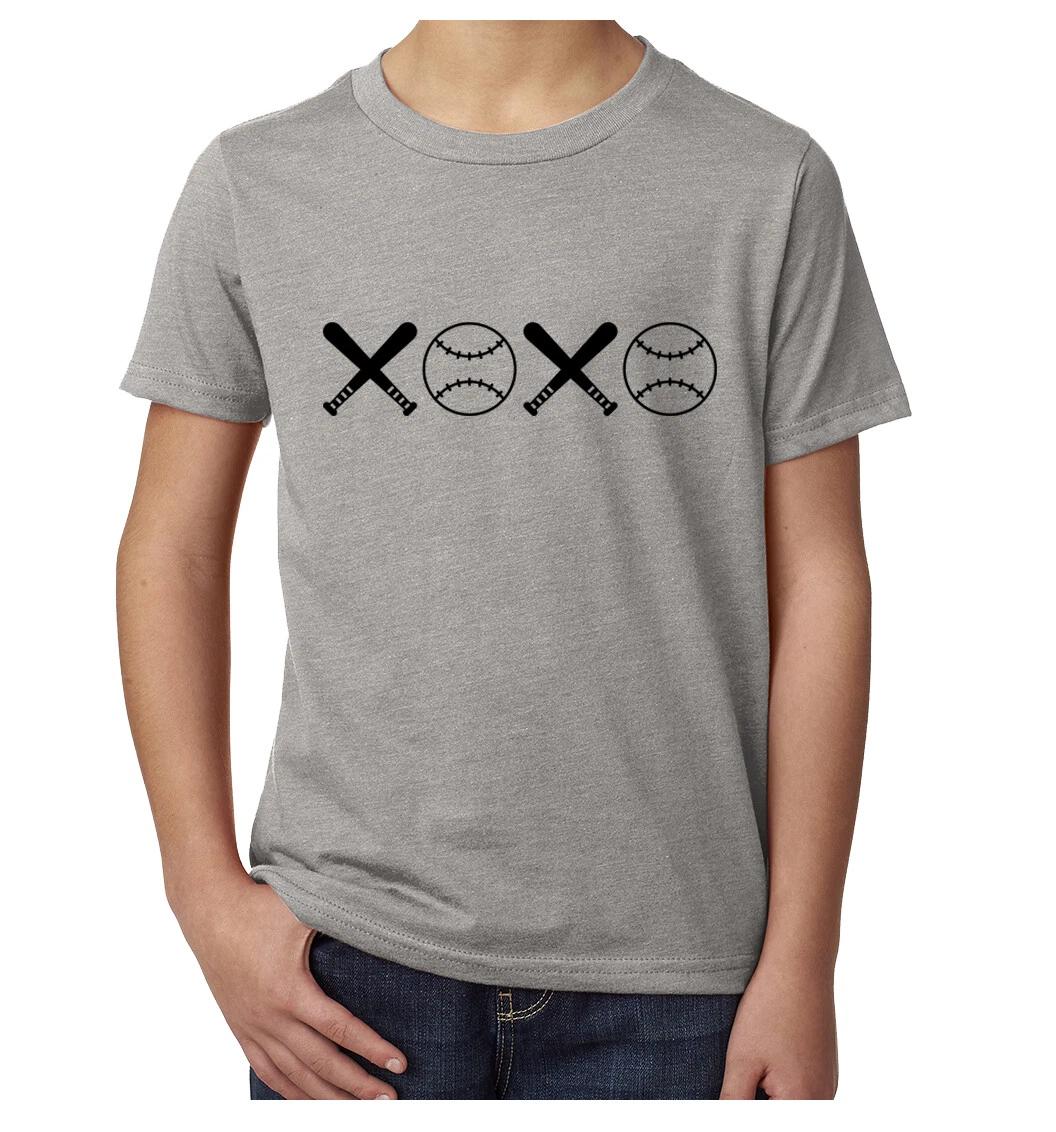

XOXO Baseball T-Shirt, Kid s Graphic Shirts, Cool Baseball Tees M